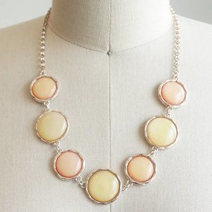 Rose and Yellow Bead Statement Necklace